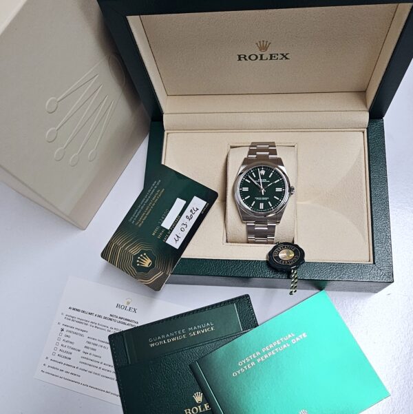 ROLEX OYSTER PERPETUAL GREEN REF.124300 ANNO 2024 - immagine 6