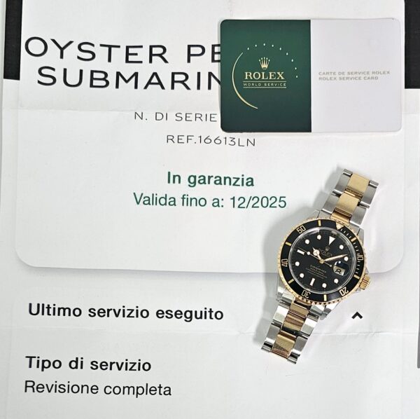 ROLEX SUBMARINER  1996 REF.16613LN ROLEX SERVICE CARD ATTIVA - immagine 7